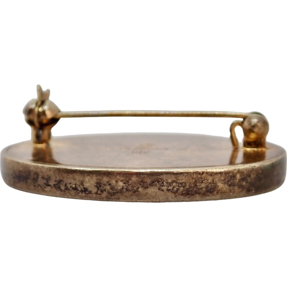 Hans Hansen Signed Denmark 985 GOLD 14K Enamel Flower Brooch Pin Golden 13 grams - Picture 14 of 15